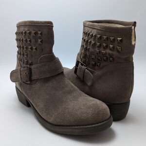 Steve Madden Outlaw Ankle Boot Booties, Taupe, US 7.5 Women's